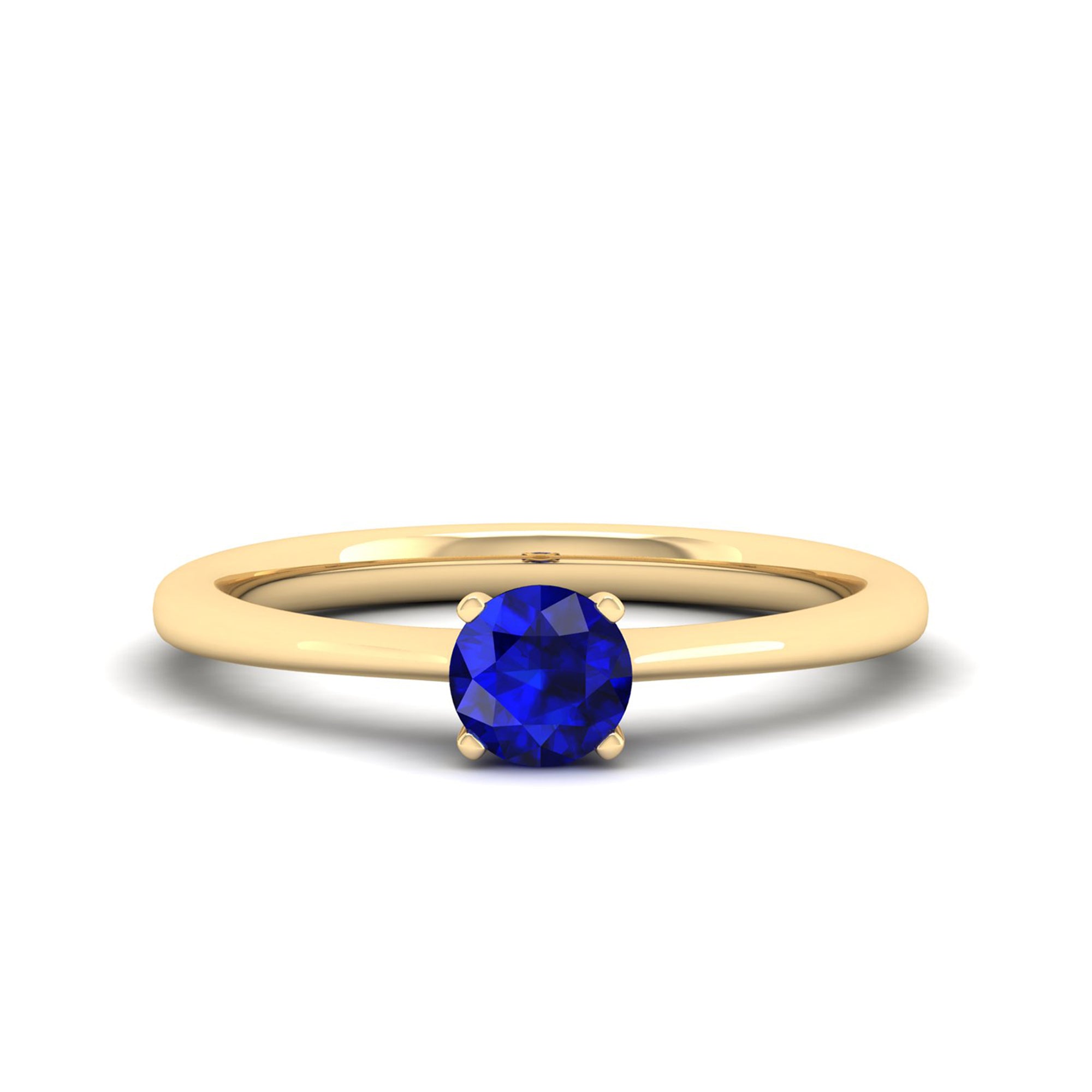 Celestar Classic Round Sapphire Solitaire Ring  0.50 Carat
