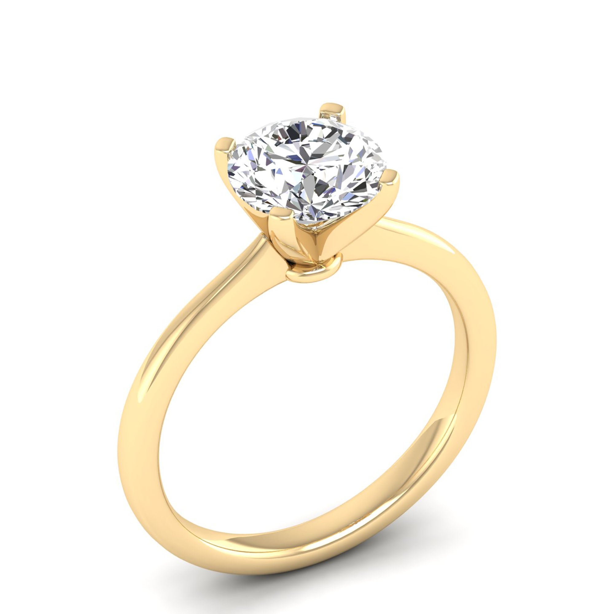 Celestar Classic Round Solitaire Ring  2.0 Carat