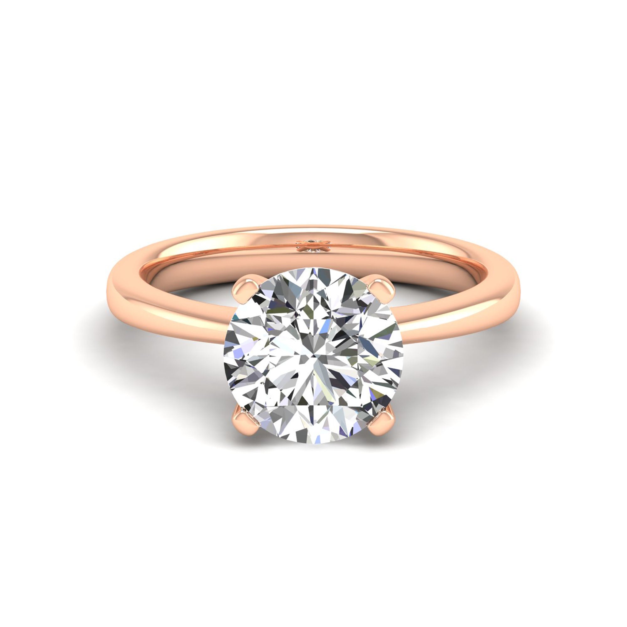 Celestar Classic Round Solitaire Ring  3.0 Carat