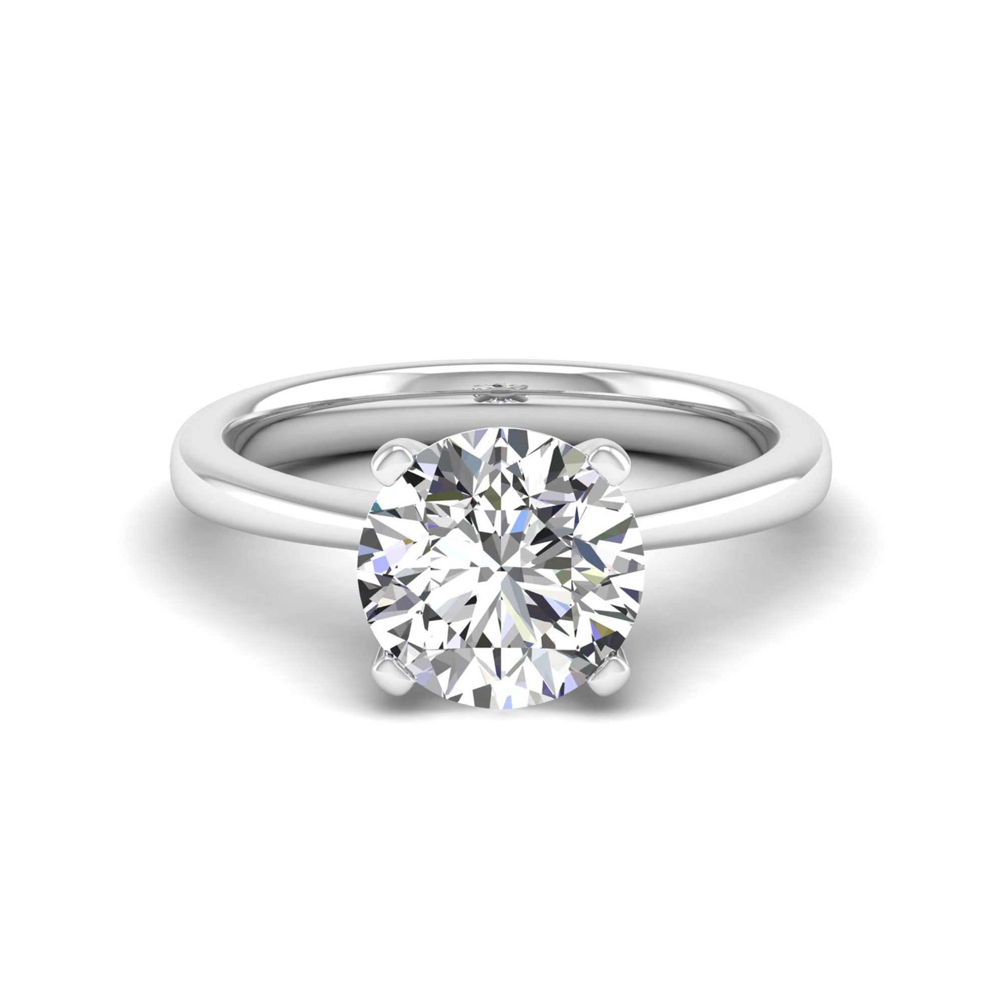 Celestar Classic Round Solitaire Ring  3.0 Carat