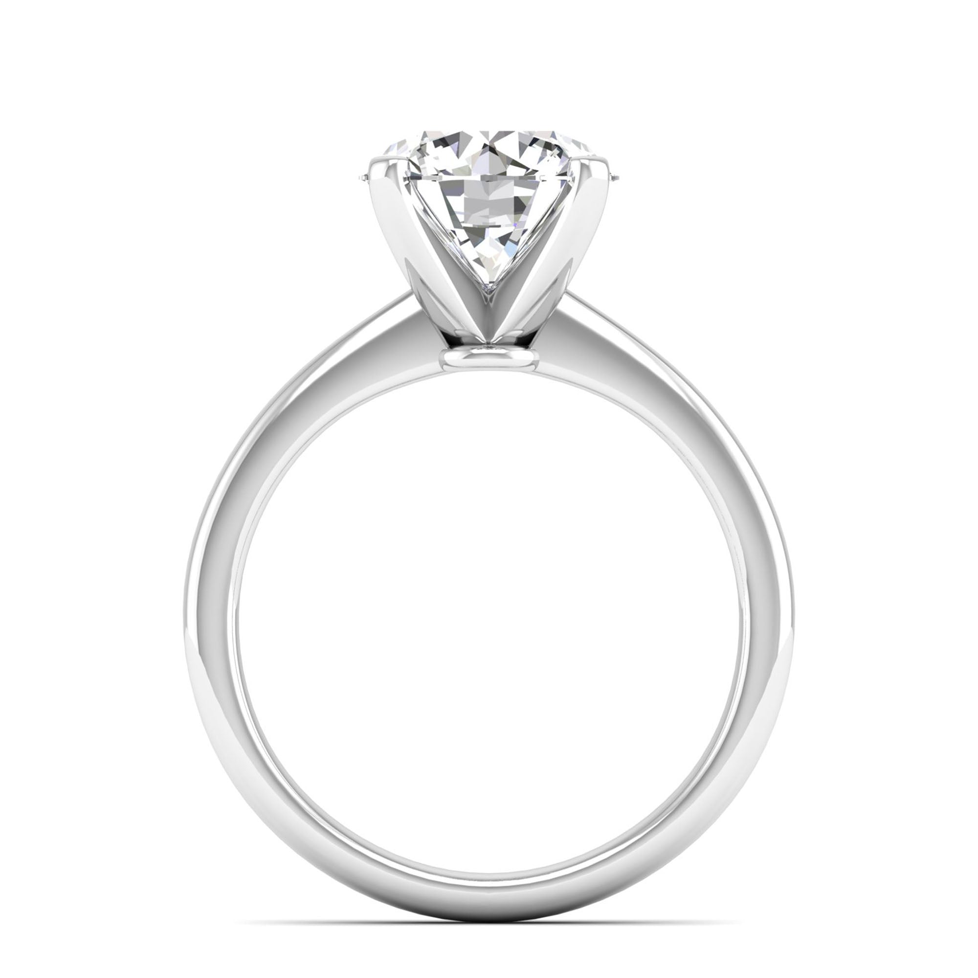 Celestar Classic Round Solitaire Ring  3.0 Carat