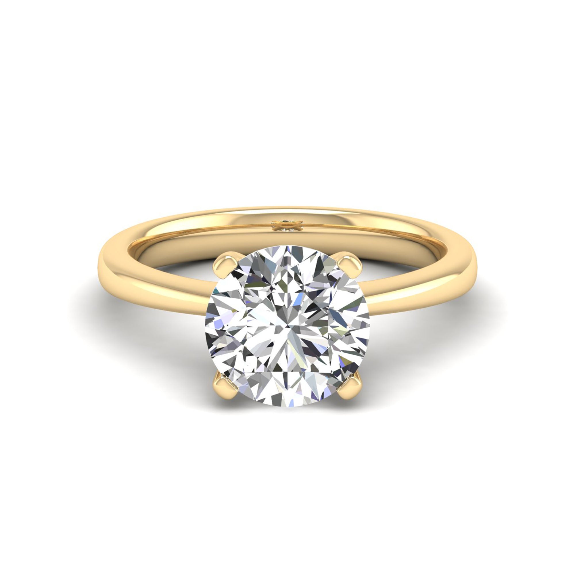 Celestar Classic Round Solitaire Ring  3.0 Carat