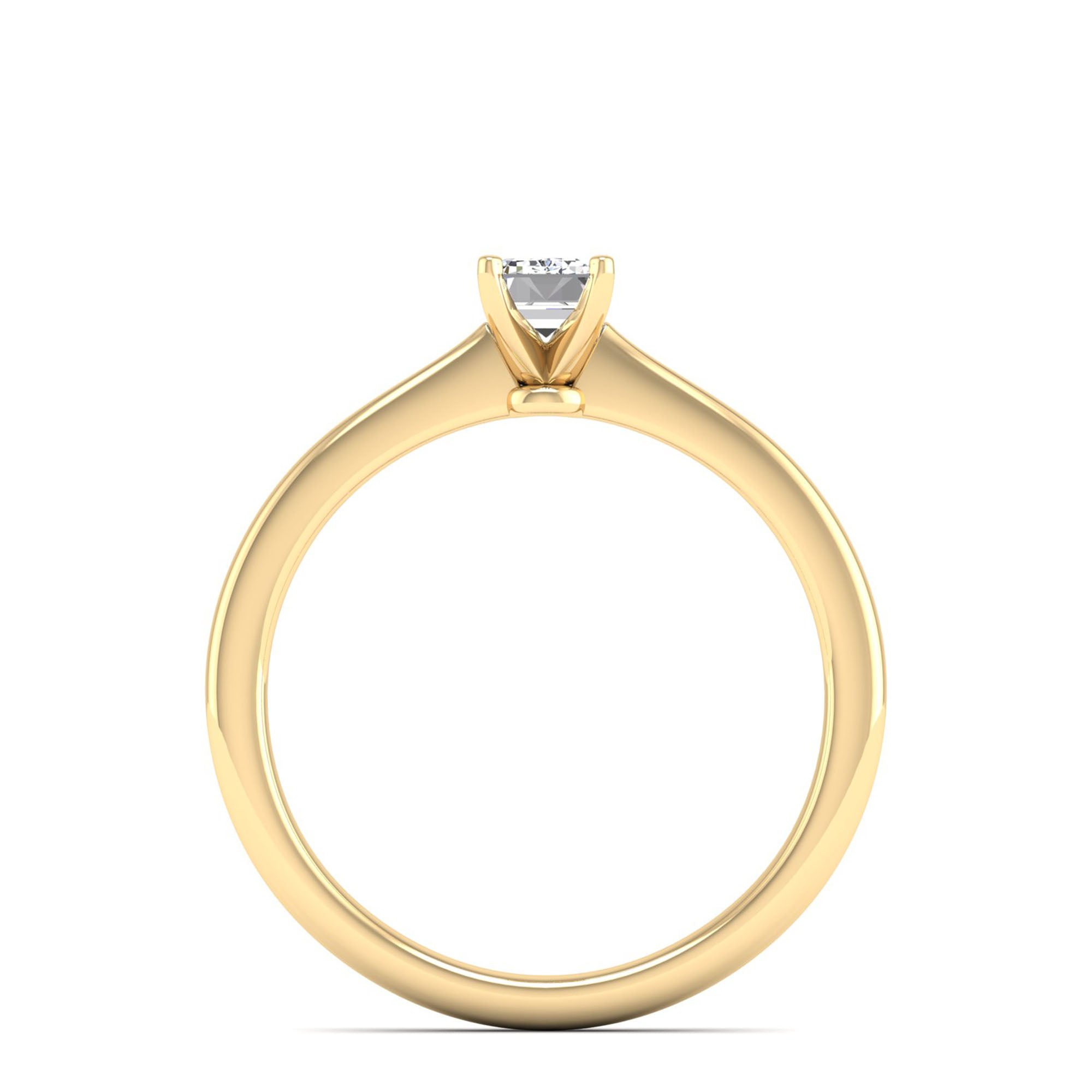 Celestar Emerald-Cut Diamond Solitaire Ring  0.5 Carat