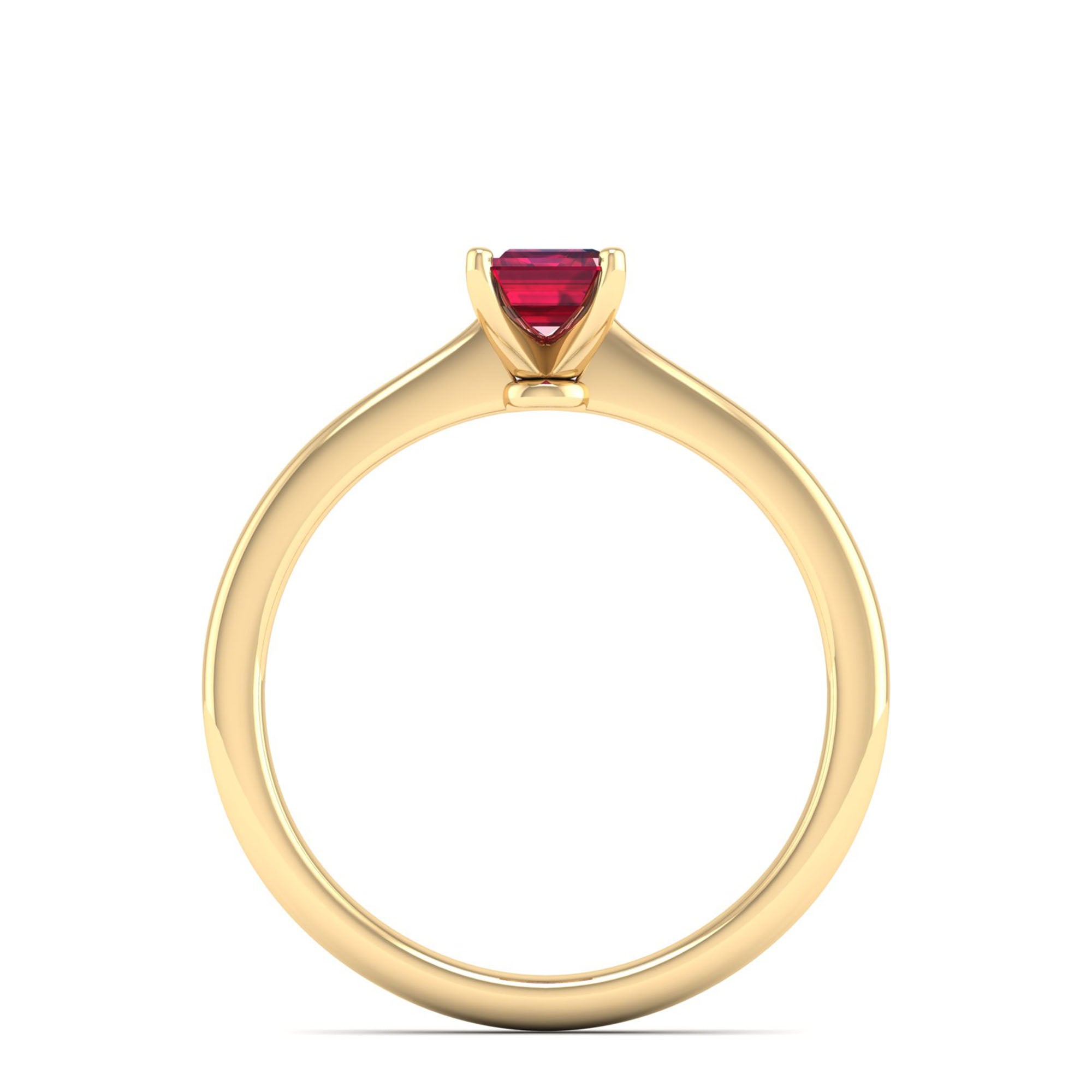 Celestar Emerald-Cut Ruby Solitaire Ring  1.00 Carat