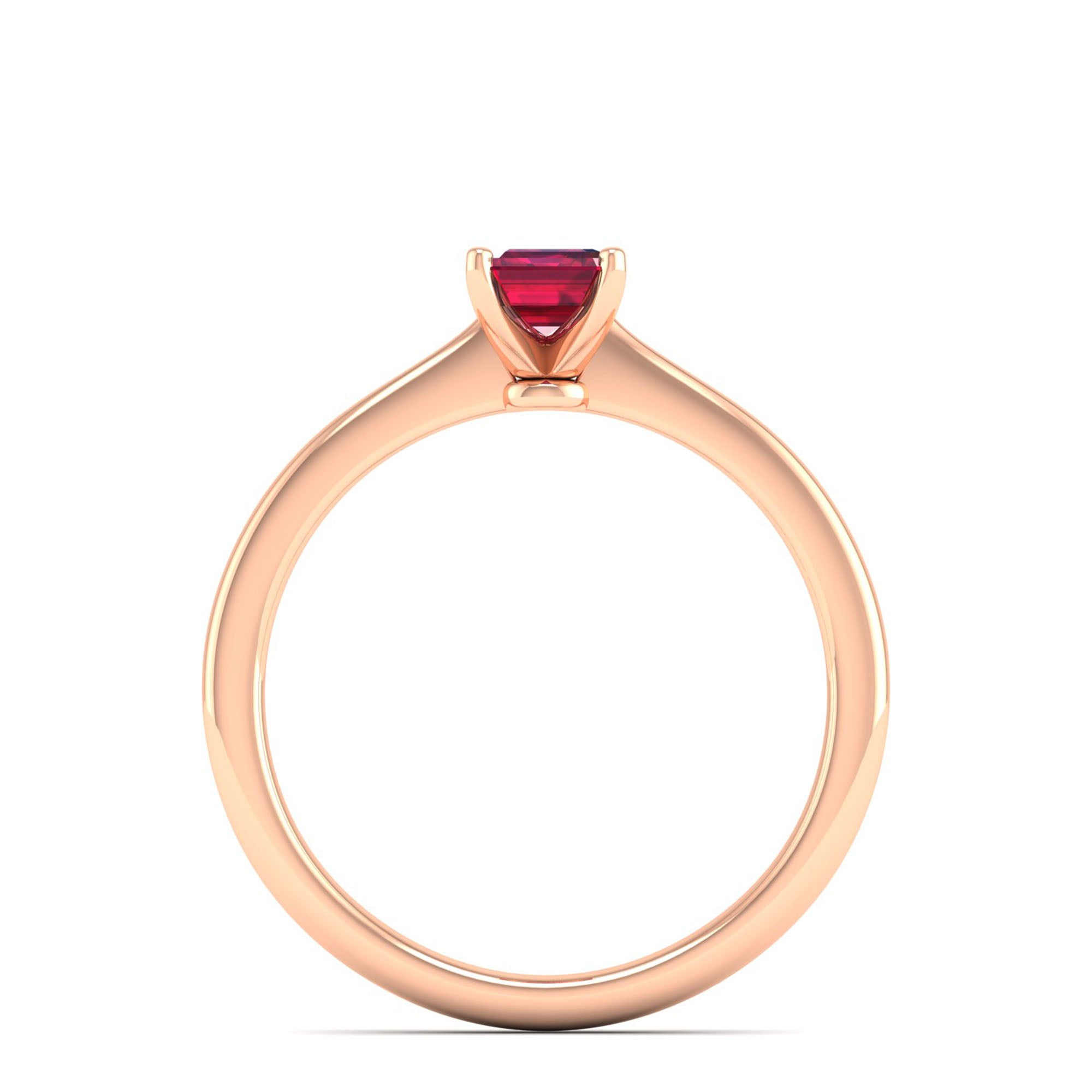 Celestar Emerald-Cut Ruby Solitaire Ring  1.00 Carat