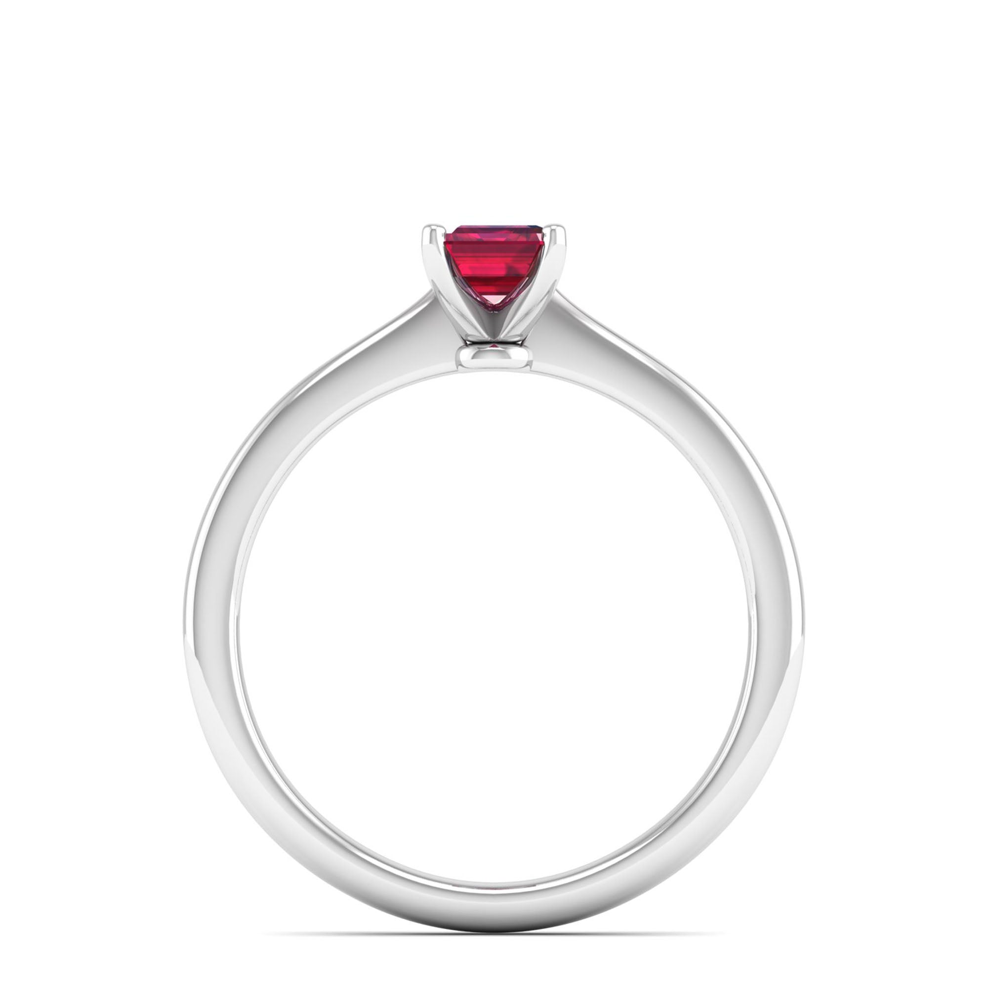 Celestar Emerald-Cut Ruby Solitaire Ring  1.00 Carat