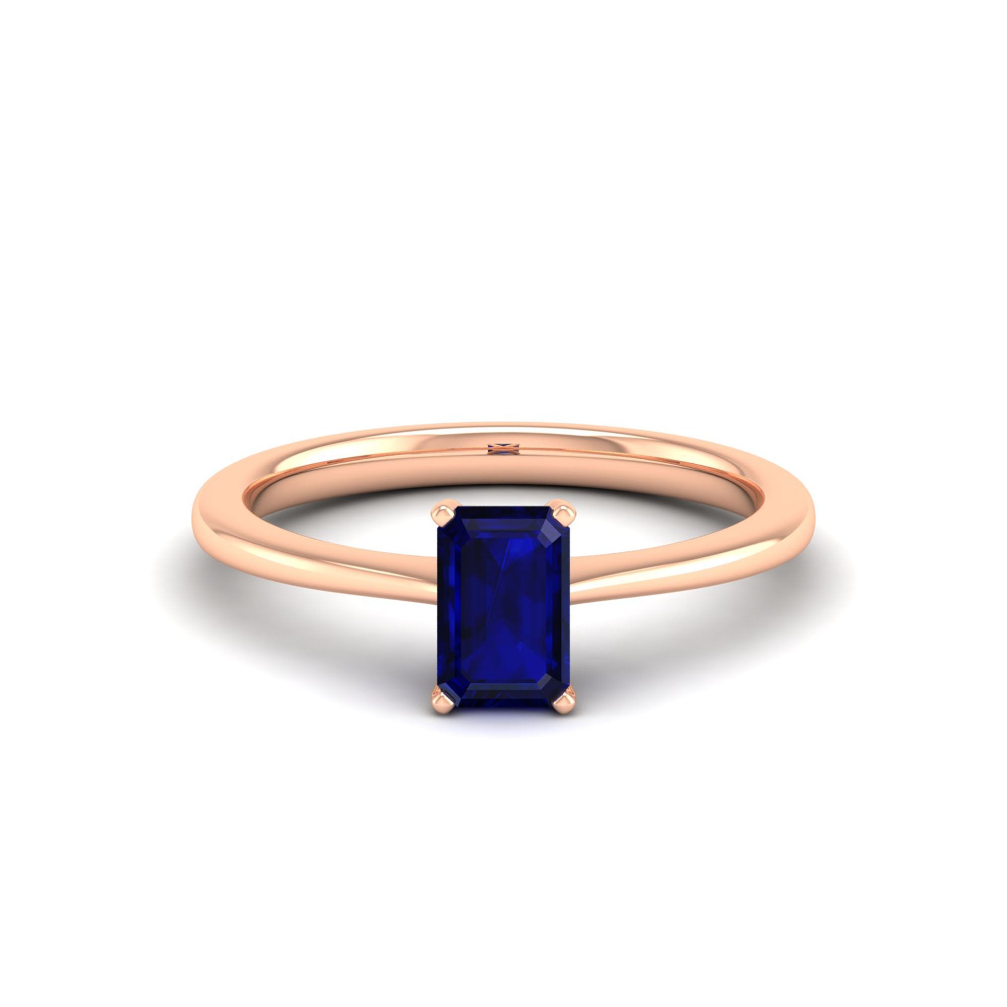 Celestar Emerald-Cut Sapphire Solitaire Ring  1.00 Carat