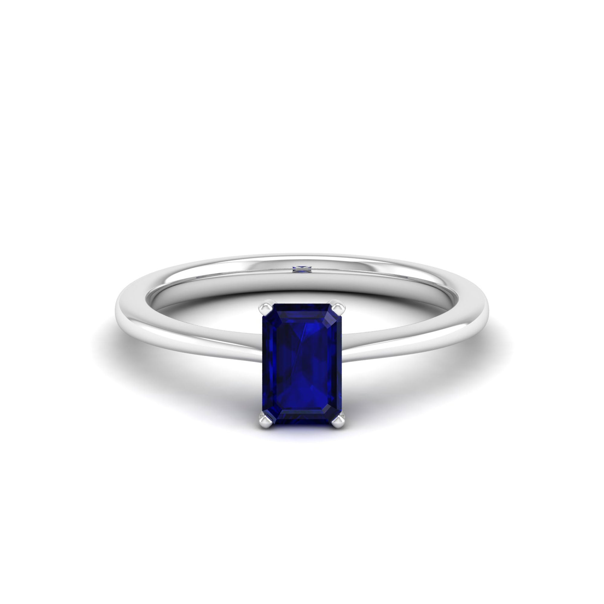 Celestar Emerald-Cut Sapphire Solitaire Ring  1.00 Carat