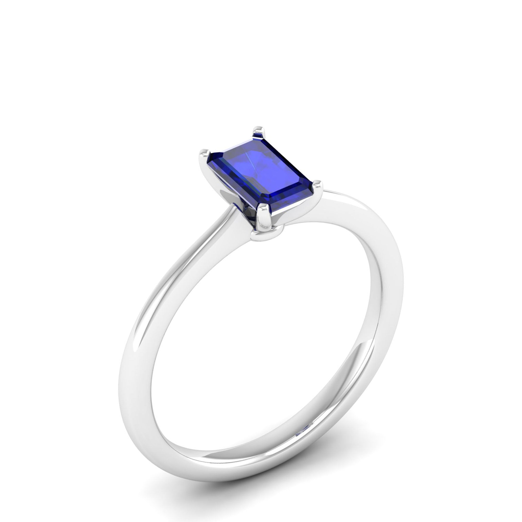 Celestar Emerald-Cut Sapphire Solitaire Ring  1.00 Carat