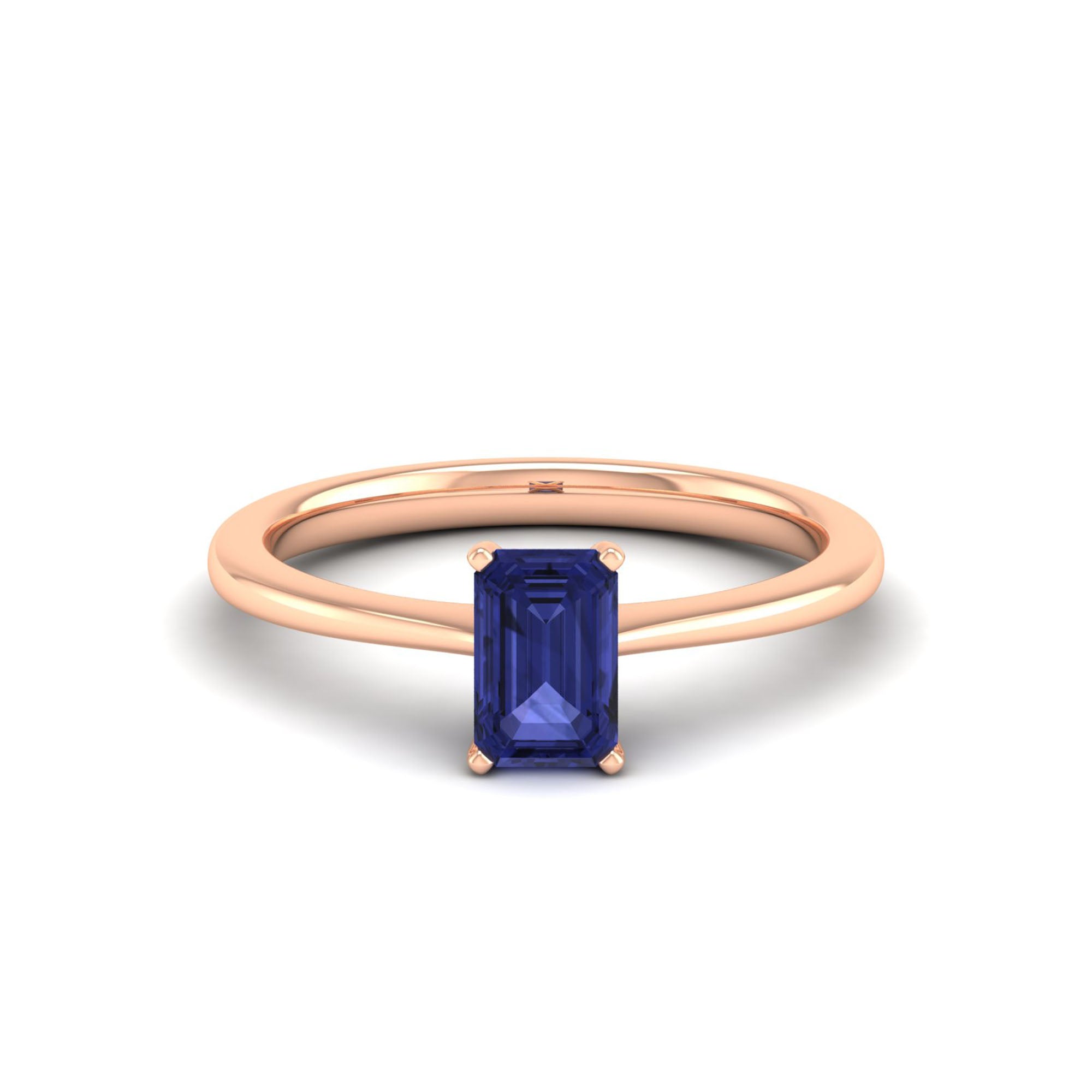 Celestar Emerald-Cut Tanzanite Solitaire Ring  1.00 Carat