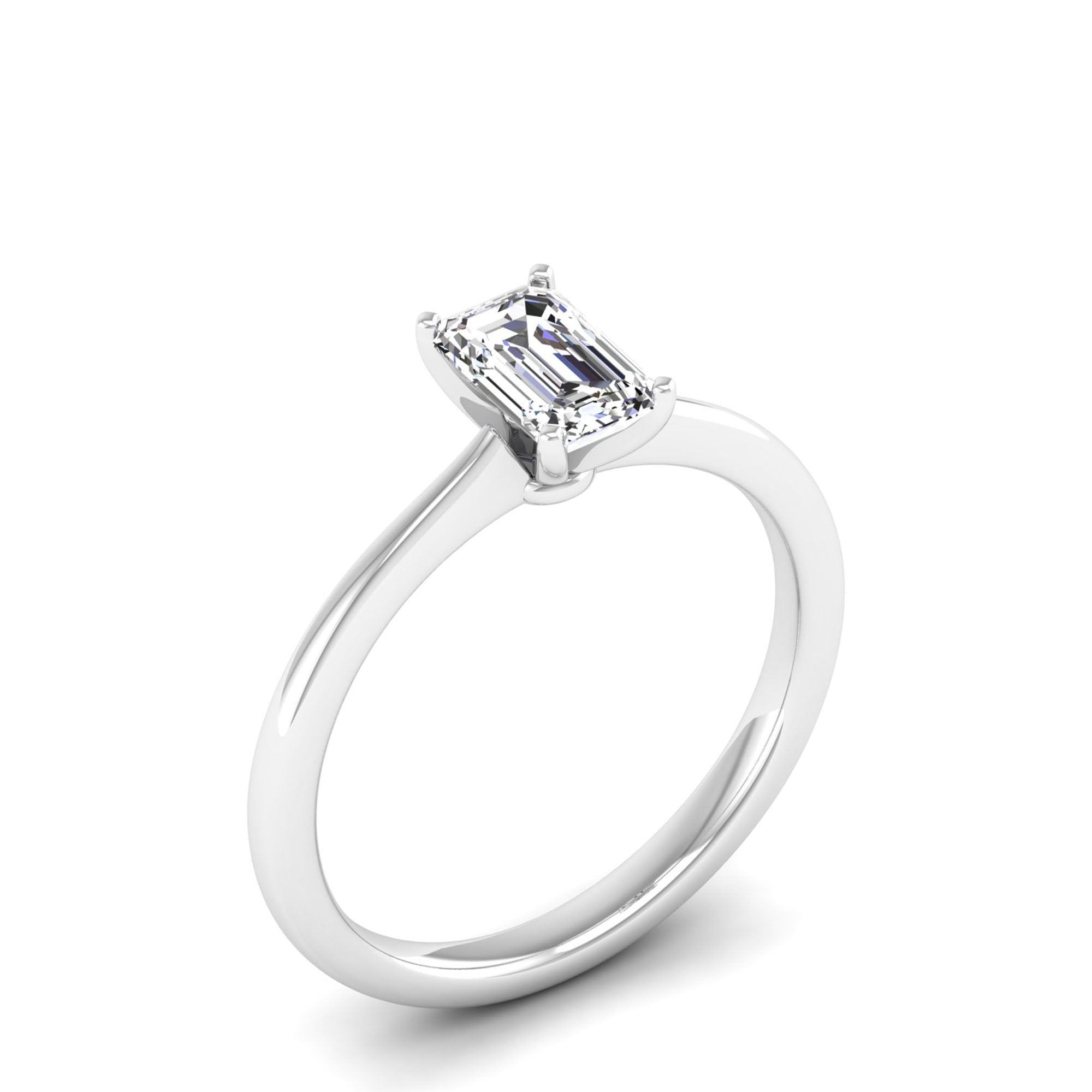 Celestar Emerald-Cut Diamond Solitaire Ring  1.00 Carat