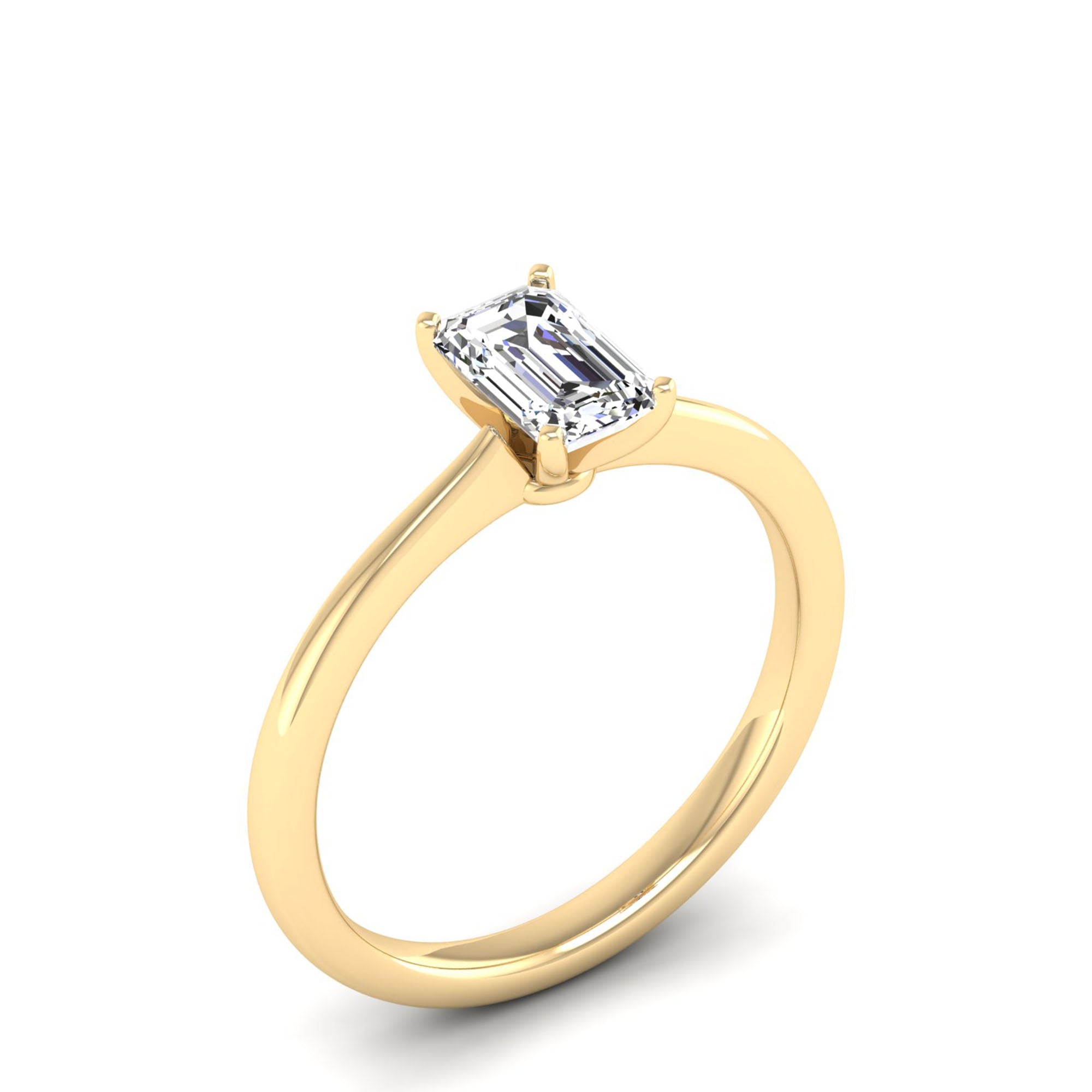 Celestar Emerald-Cut Diamond Solitaire Ring  1.00 Carat