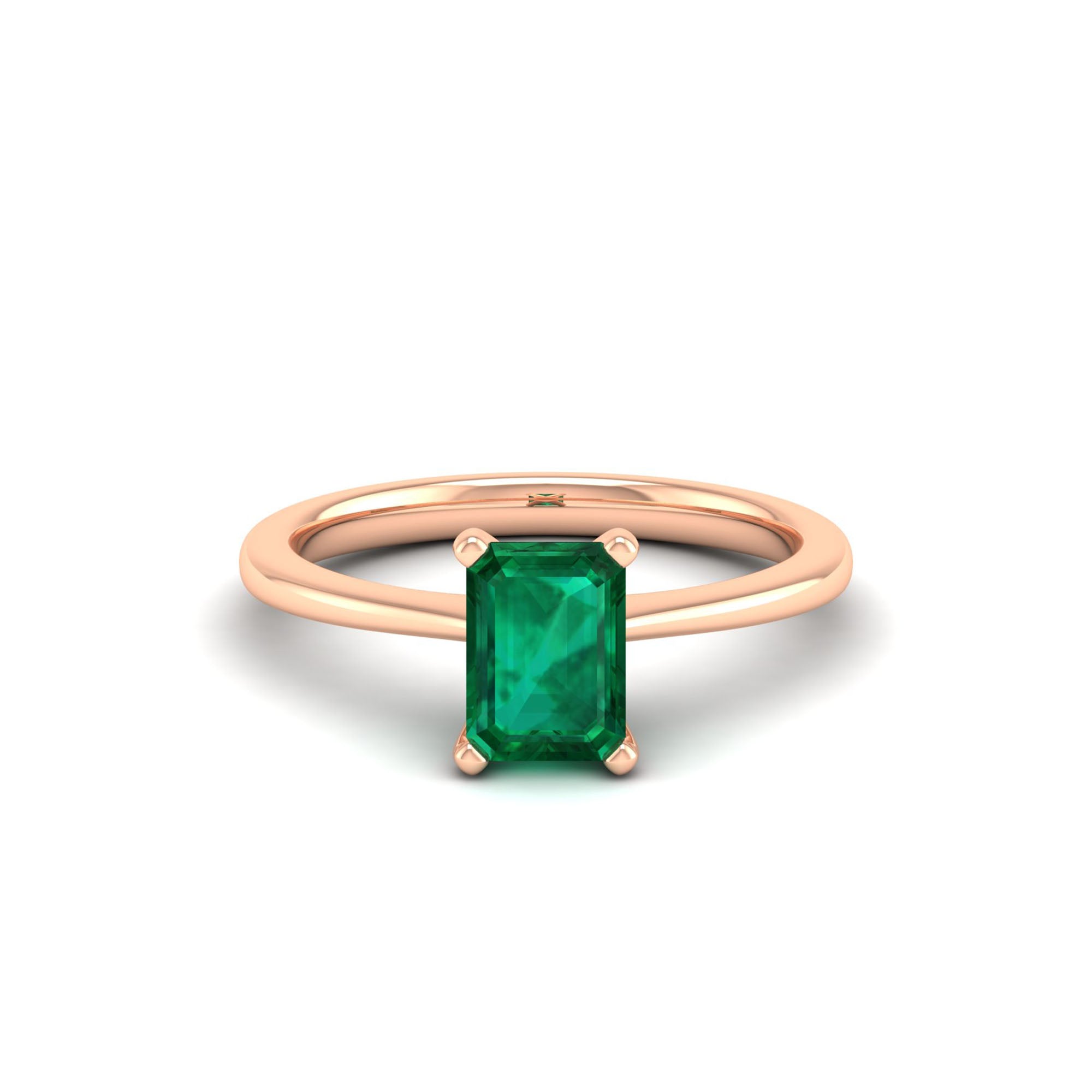 Celestar Emerald-Cut Emerald Solitaire Ring  1.50 Carat