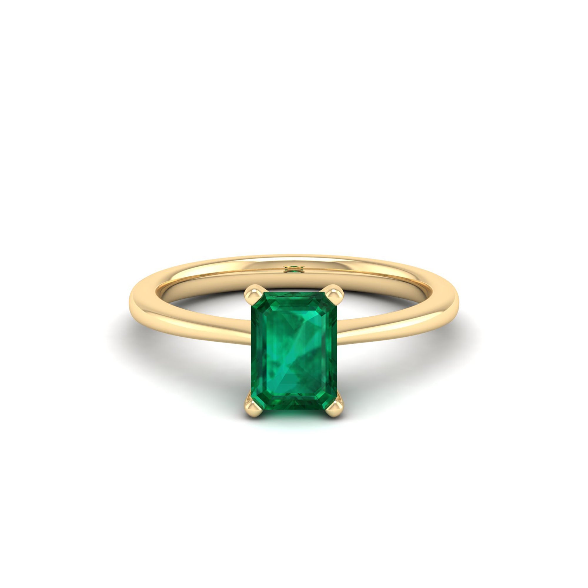 Celestar Emerald-Cut Emerald Solitaire Ring  1.50 Carat