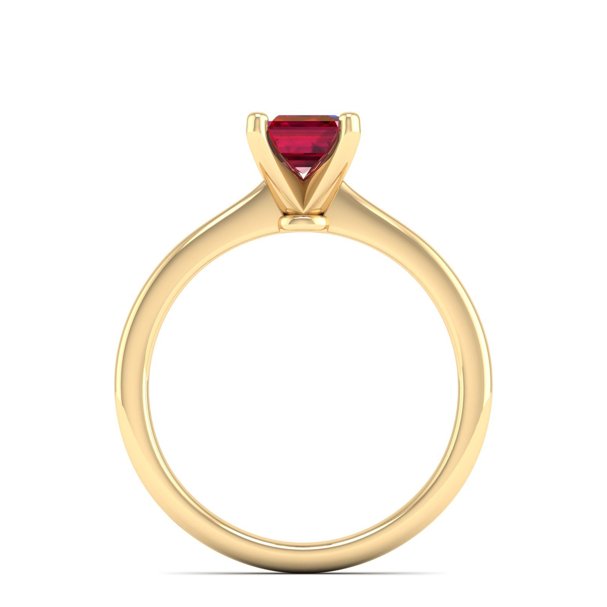 Celestar Emerald-Cut Ruby Solitaire Ring  1.50 Carat