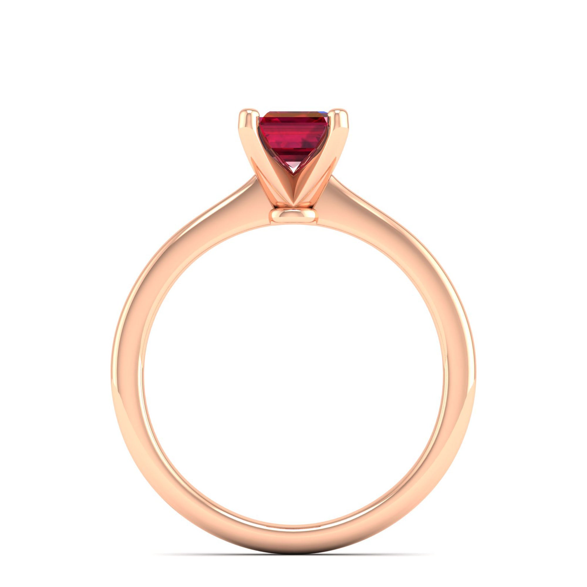 Celestar Emerald-Cut Ruby Solitaire Ring  1.50 Carat