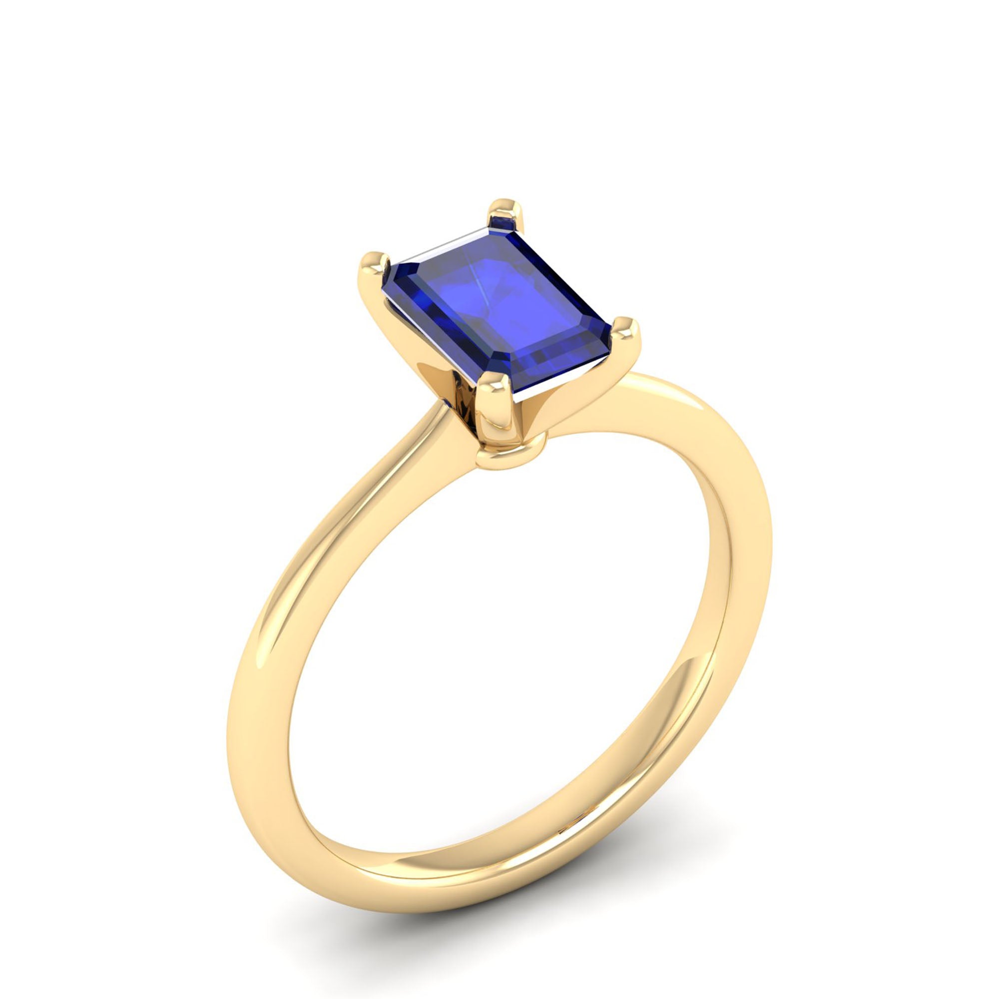 Celestar Emerald-Cut Sapphire Solitaire Ring  1.50 Carat