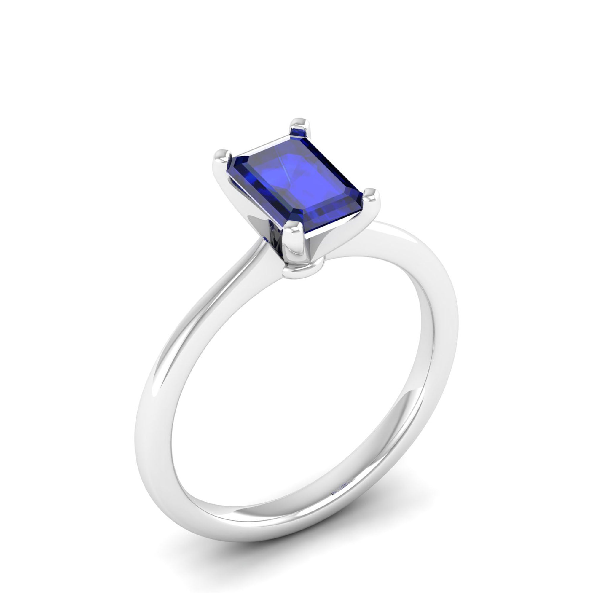 Celestar Emerald-Cut Sapphire Solitaire Ring  1.50 Carat