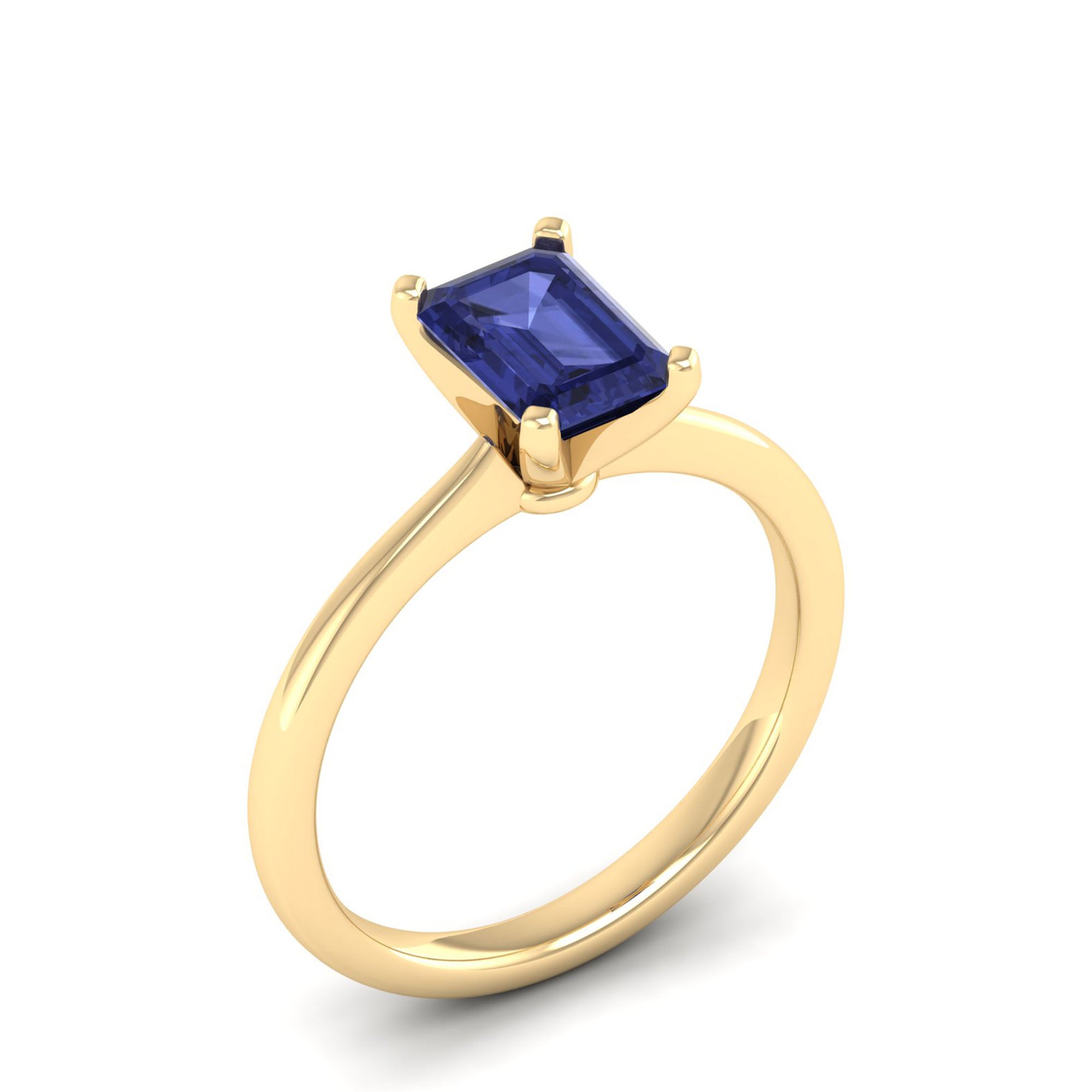 Celestar Emerald-Cut Tanzanite Solitaire Ring  1.50 Carat