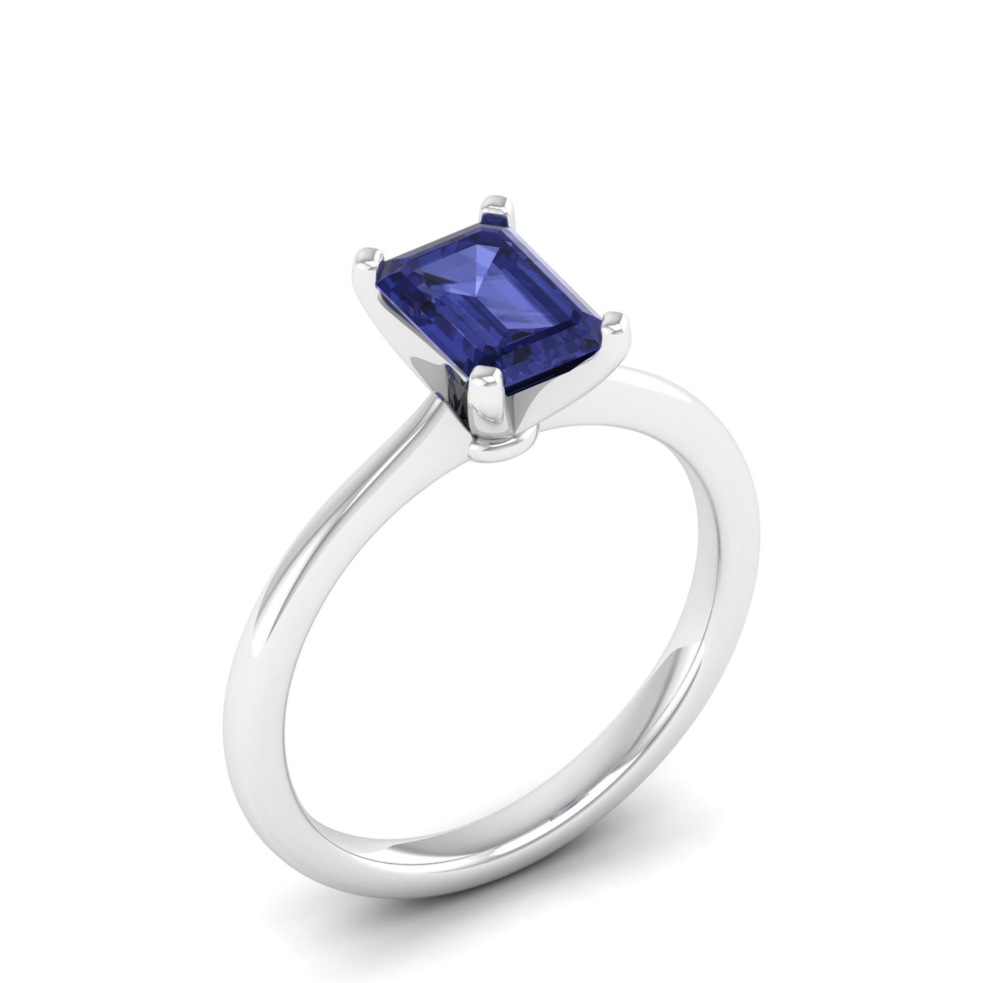 Celestar Emerald-Cut Tanzanite Solitaire Ring  1.50 Carat