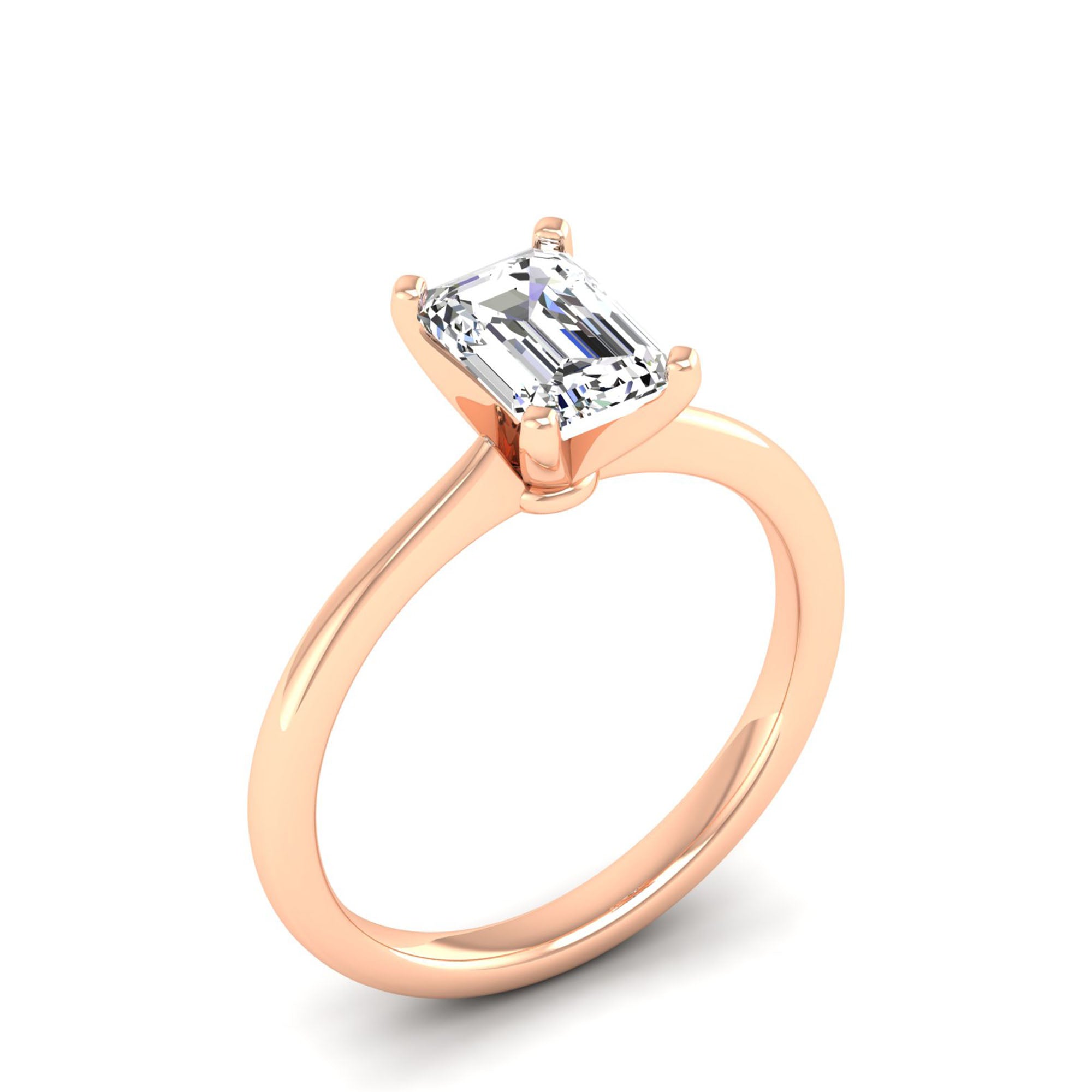 Celestar Emerald-Cut Diamond Solitaire Ring  1.50 Carat