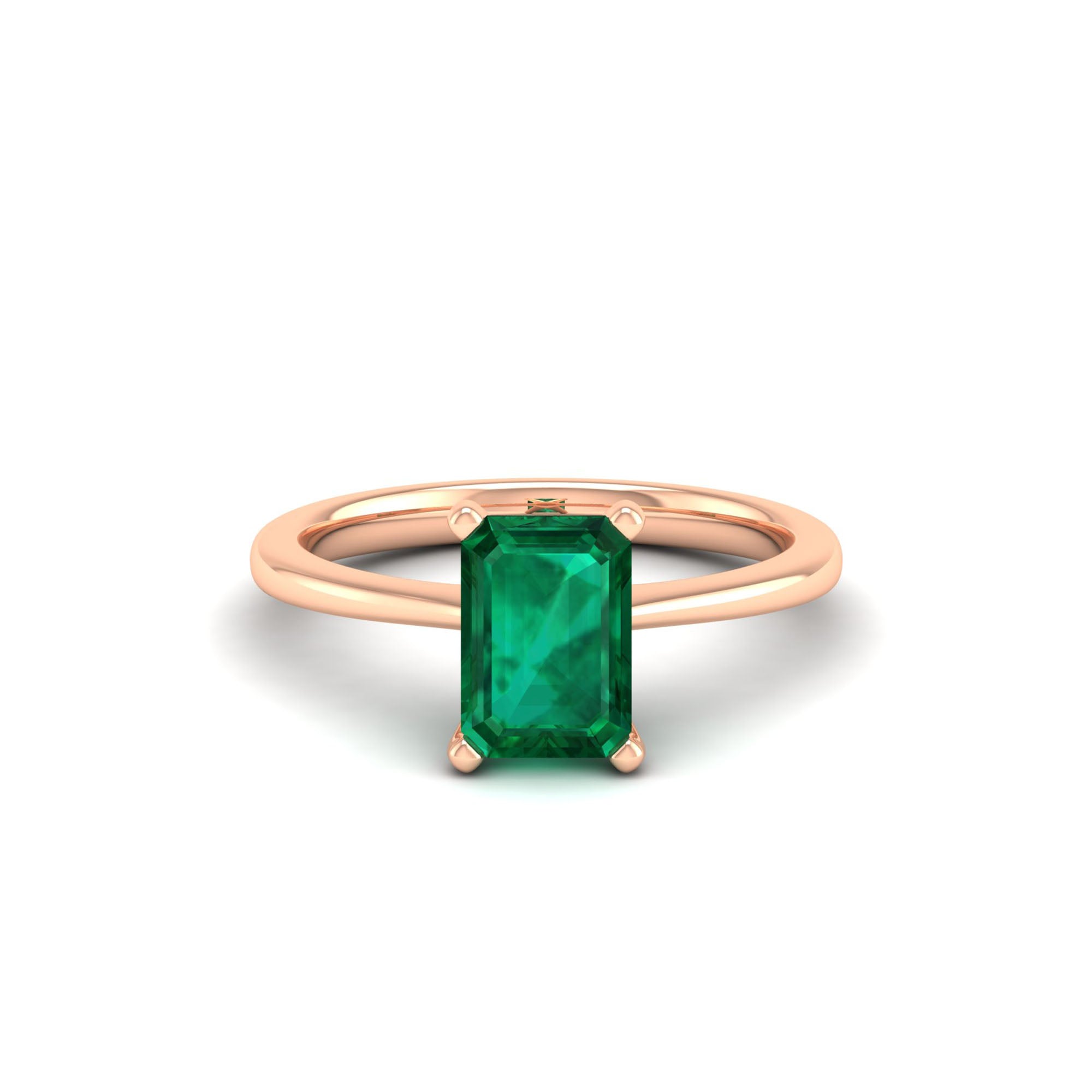 Celestar Emerald-Cut Emerald Solitaire Ring 2.00 Carat