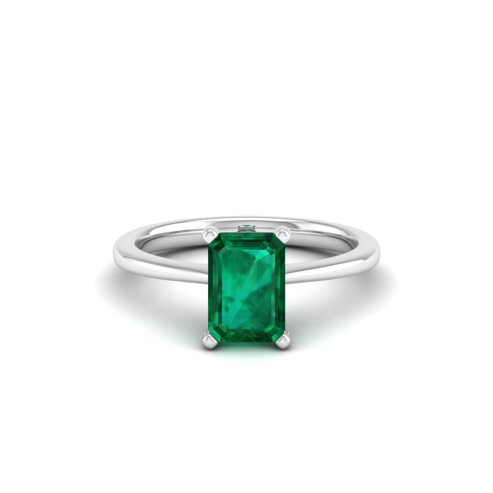 Celestar Emerald-Cut Emerald Solitaire Ring 2.00 Carat