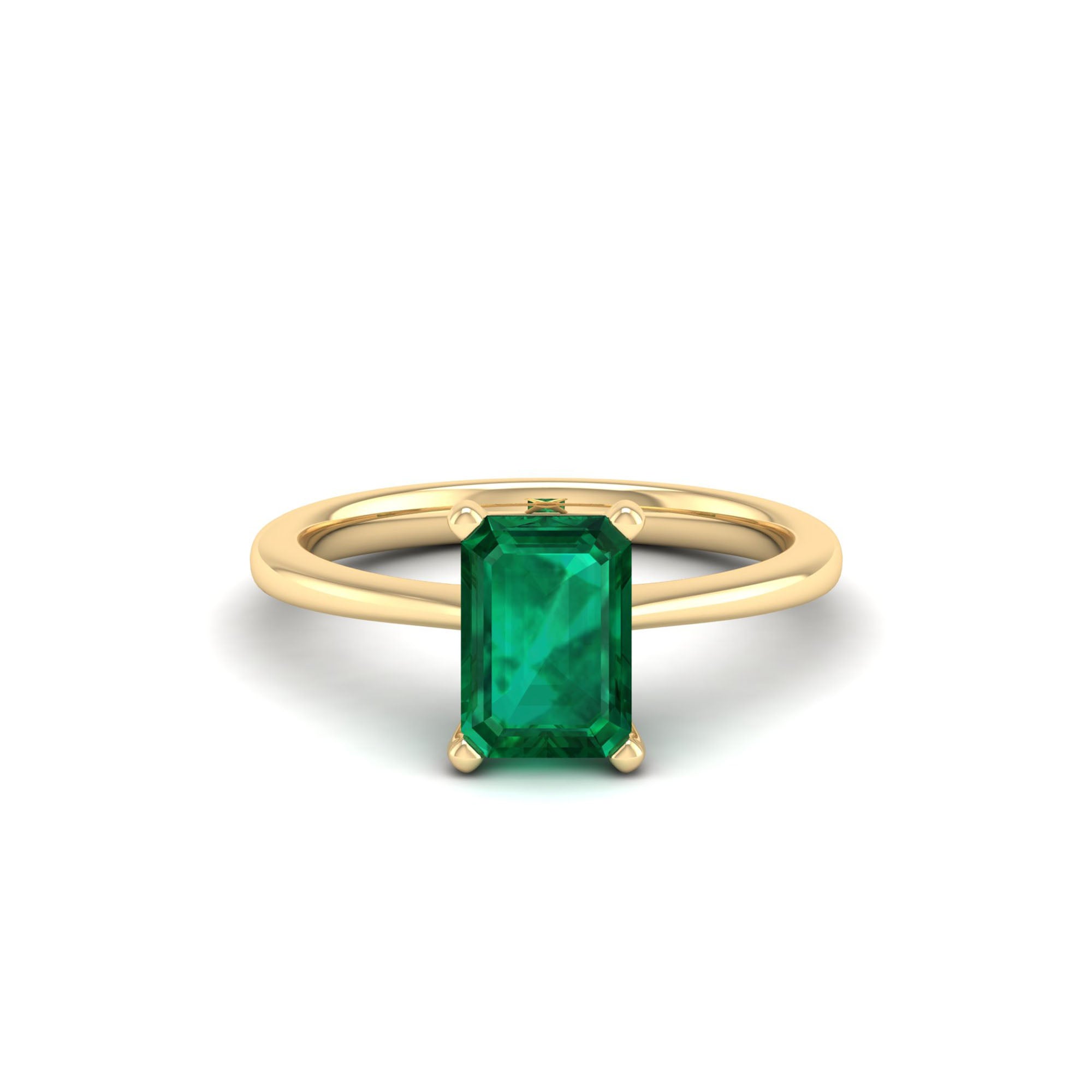 Celestar Emerald-Cut Emerald Solitaire Ring 2.00 Carat