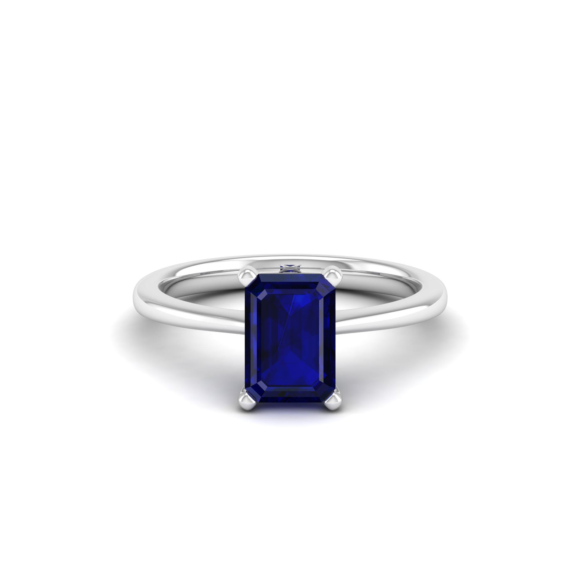 Celestar Emerald-Cut Sapphire Solitaire Ring 2.00 Carat