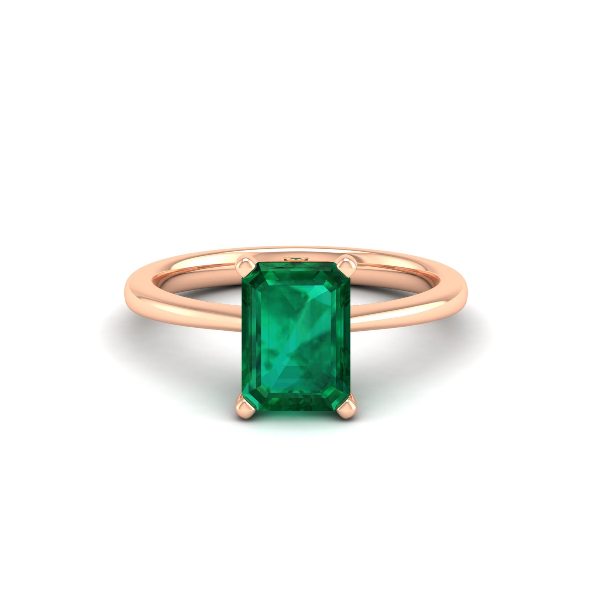 Celestar Emerald-Cut Emerald Solitaire Ring  2.50 Carat