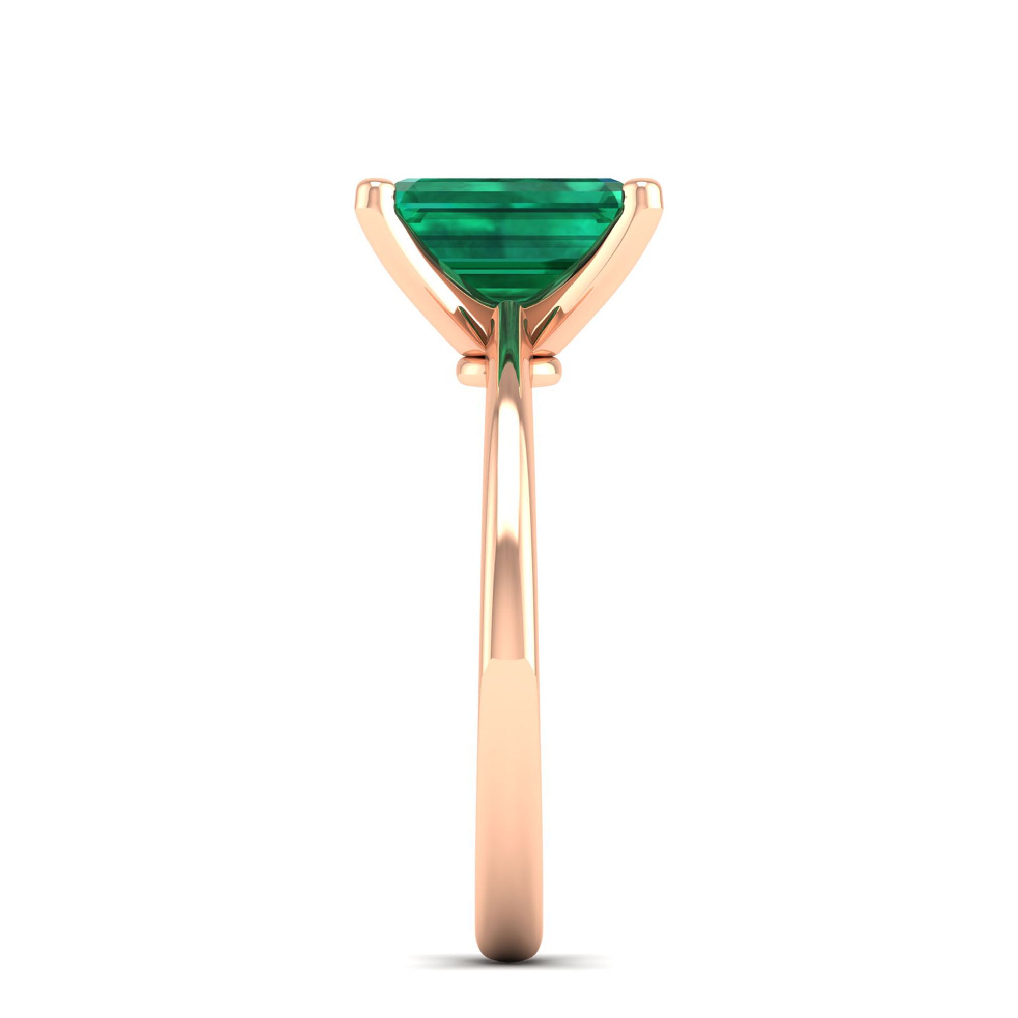 Celestar Emerald-Cut Emerald Solitaire Ring  2.50 Carat