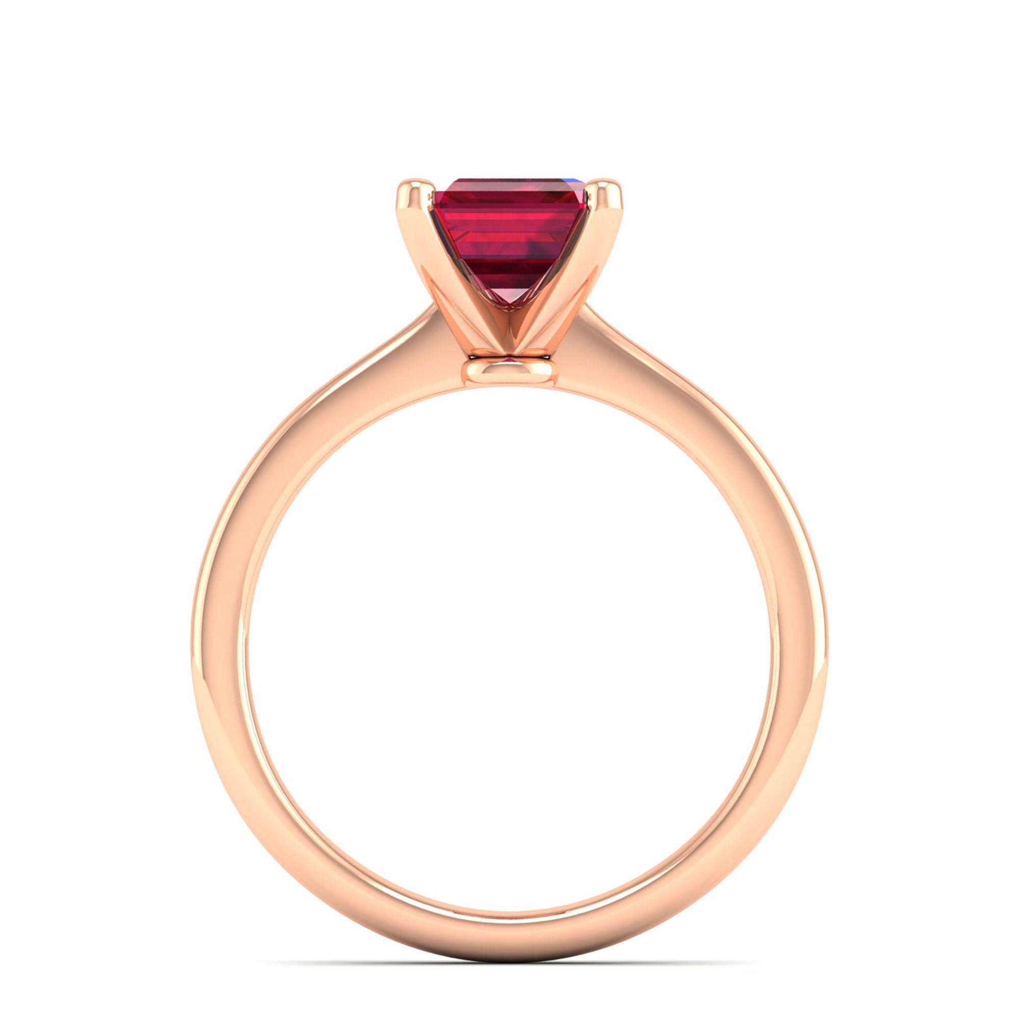 Celestar Emerald-Cut Ruby Solitaire Ring  2.50 Carat