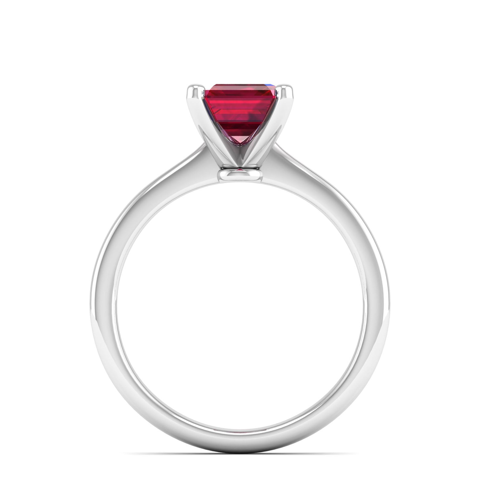 Celestar Emerald-Cut Ruby Solitaire Ring  2.50 Carat