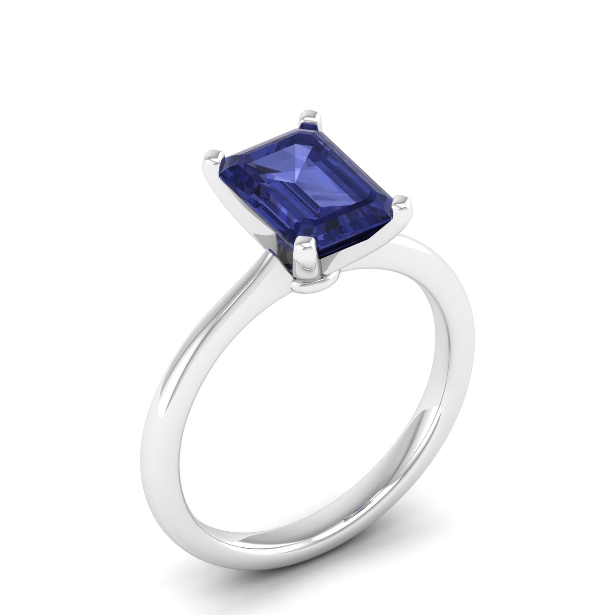 Celestar Emerald-Cut Tanzanite Solitaire Ring  2.50 Carat