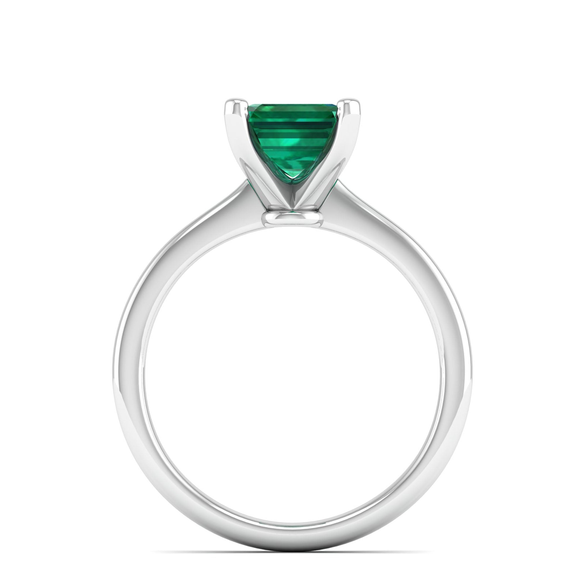 Celestar Emerald-Cut Emerald Solitaire Ring  3.0 Carat