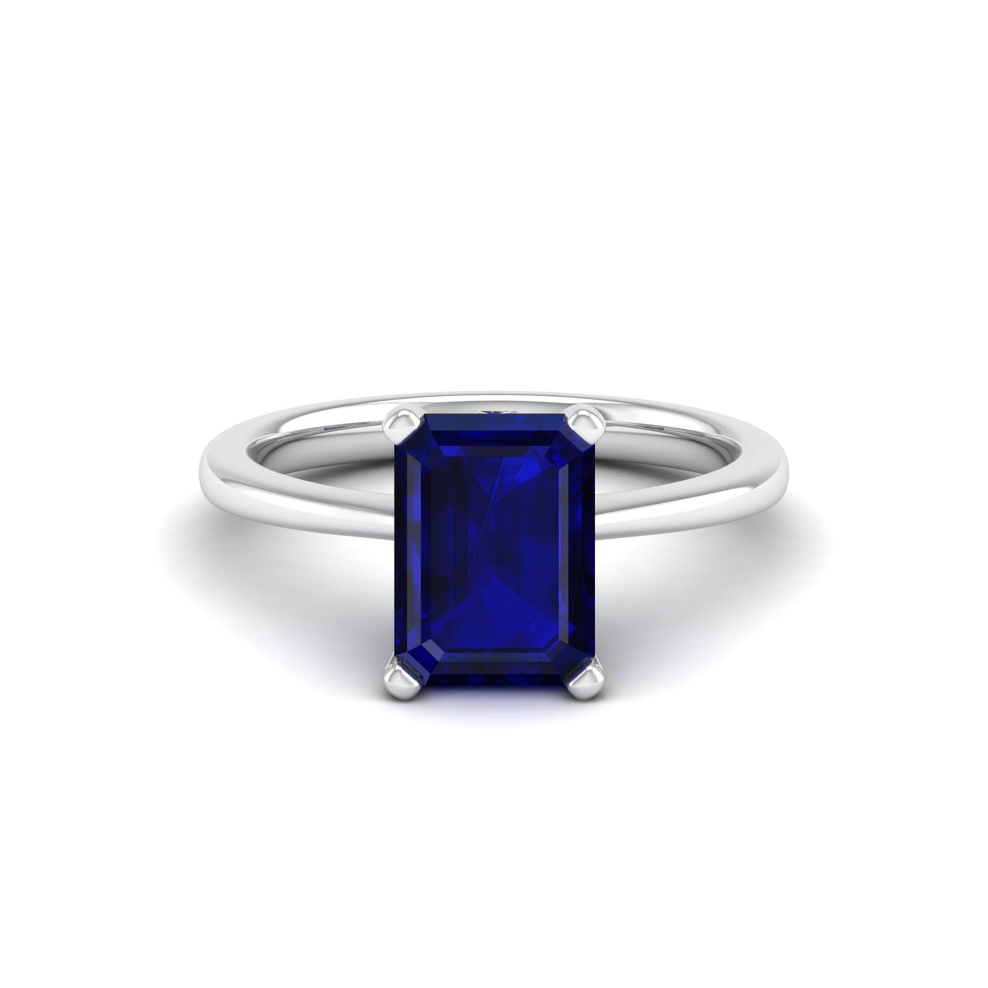 Celestar Emerald-Cut Sapphire Solitaire Ring  3.0 Carat