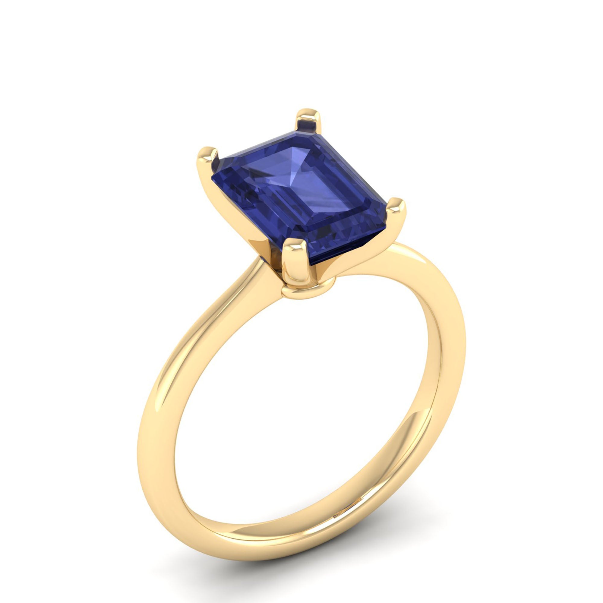Celestar Emerald-Cut Tanzanite Solitaire Ring  3.0 Carat
