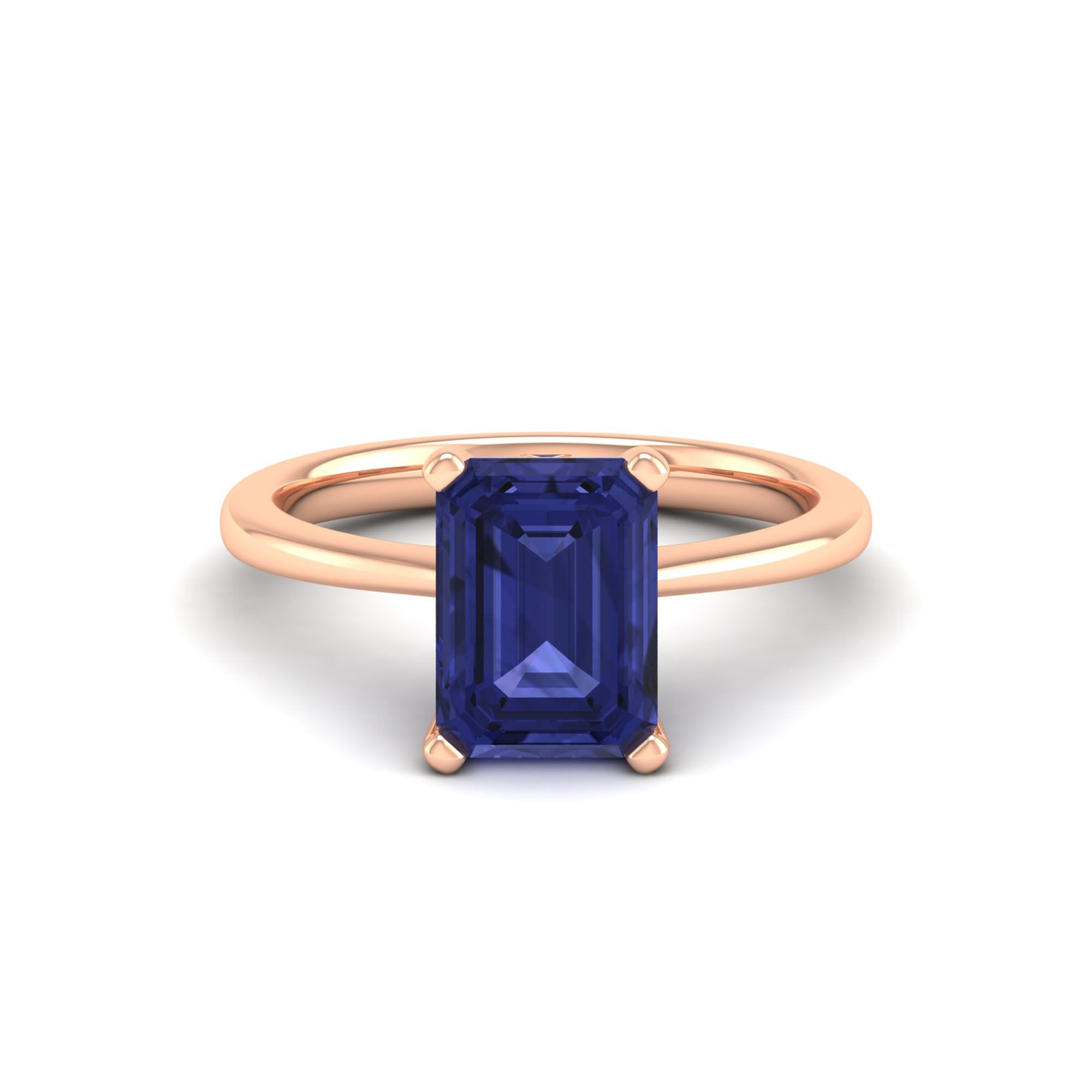 Celestar Emerald-Cut Tanzanite Solitaire Ring  3.0 Carat