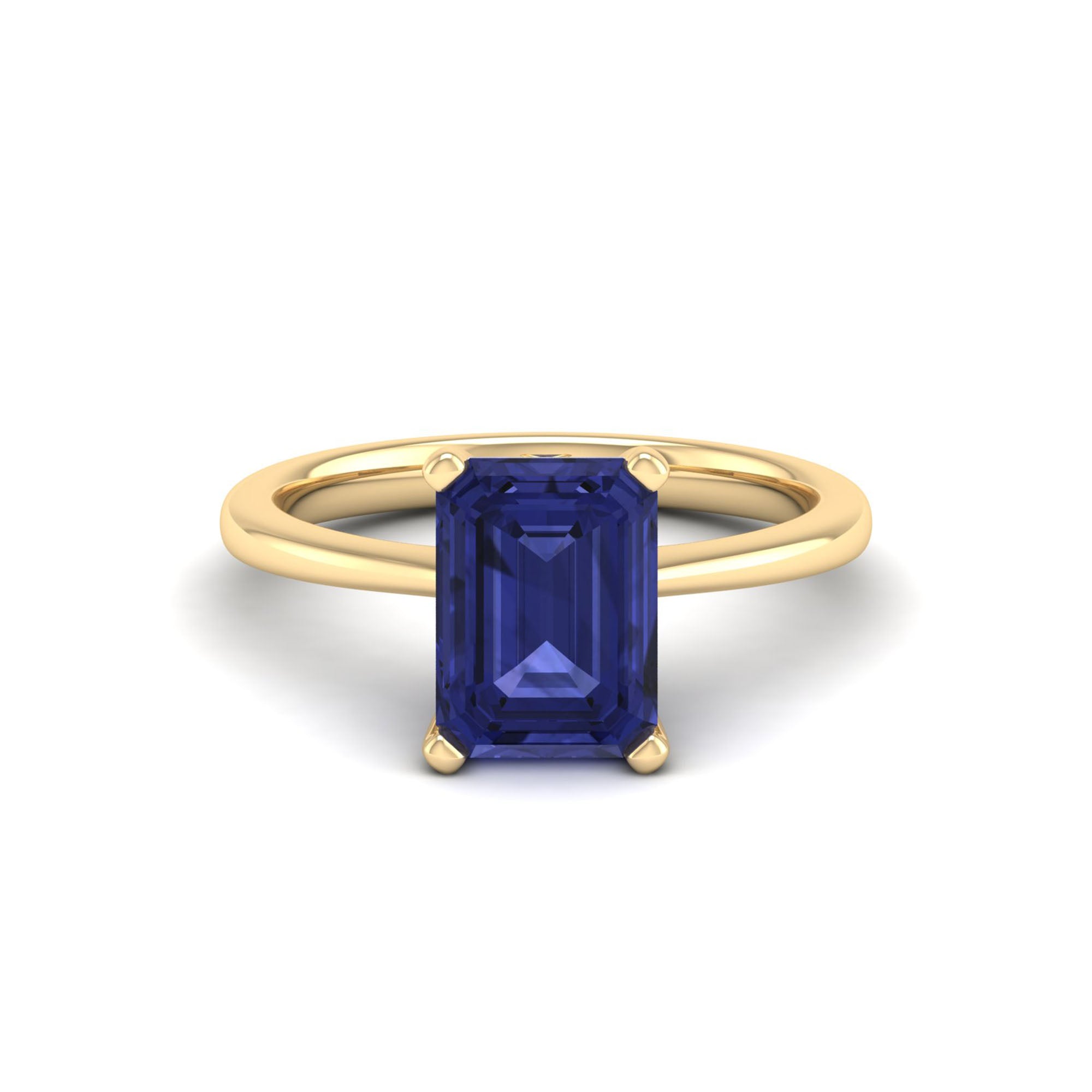 Celestar Emerald-Cut Tanzanite Solitaire Ring  3.0 Carat