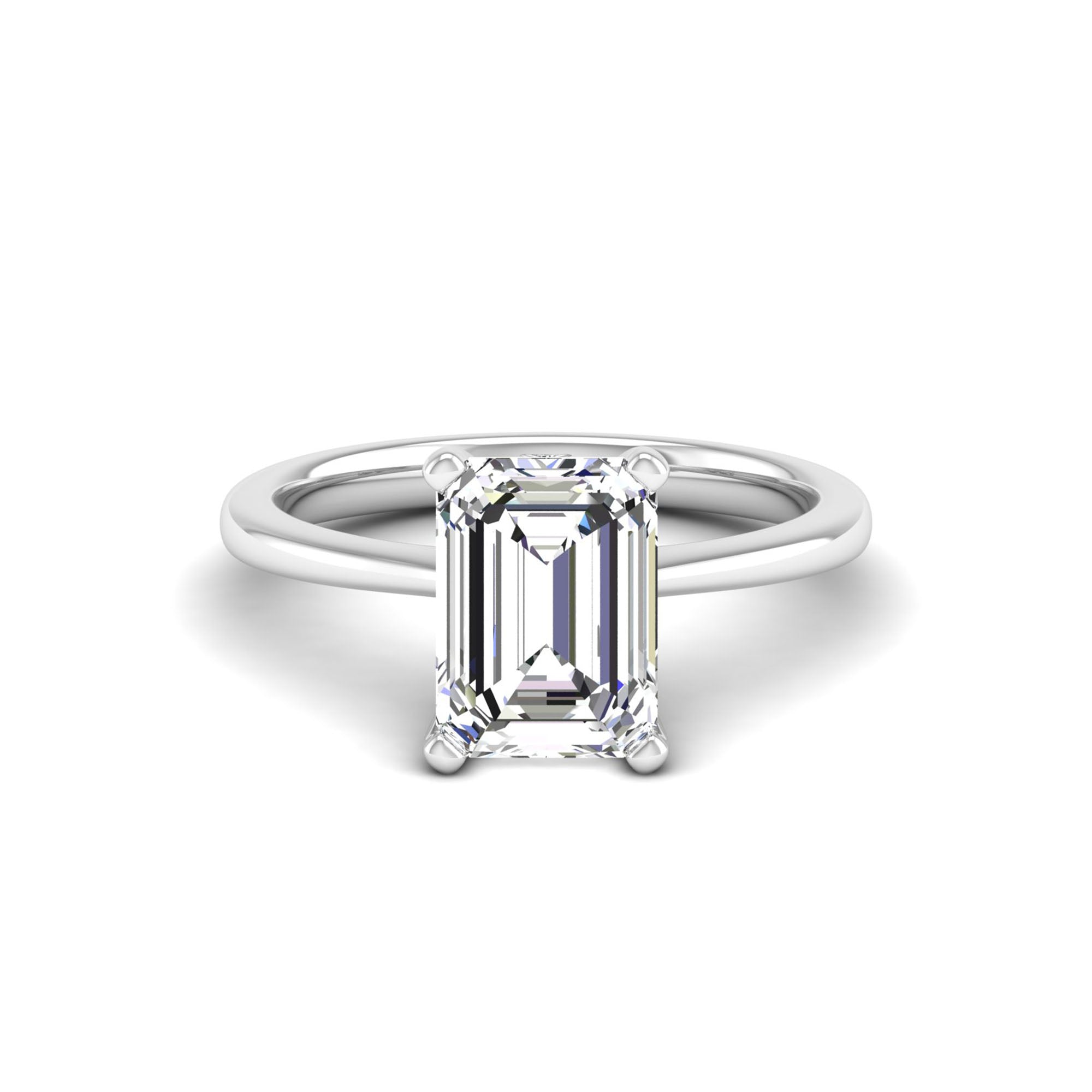 Celestar Emerald-Cut Diamond Solitaire Ring  3.0 Carat