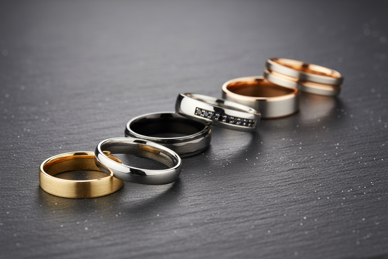 mens wedding jewellery, bands