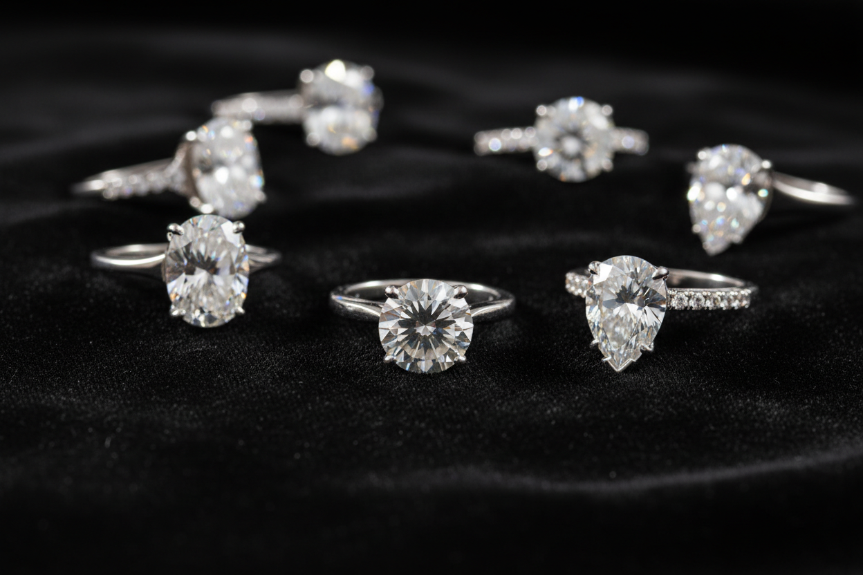 rings on black velvet